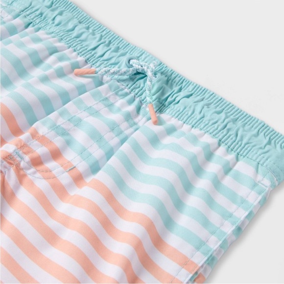 NWT Striped Colorblock Volley Swim Trunks - Picture 3 of 4